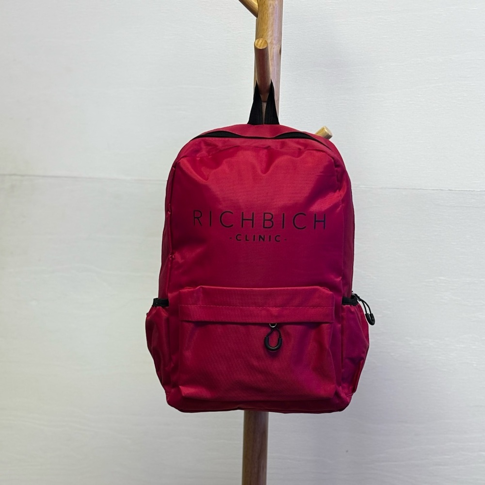 Rich Bich Pink Backpack with Black Accents